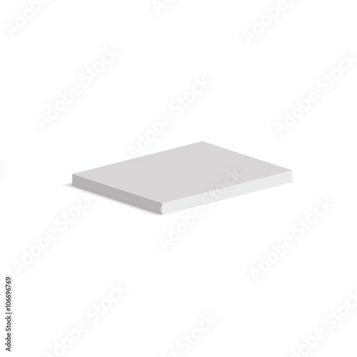 White book icon, isometric 3d style