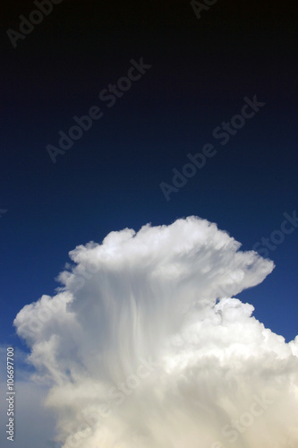 Unusial cloud like fantastic mushroom in the summer sky photo