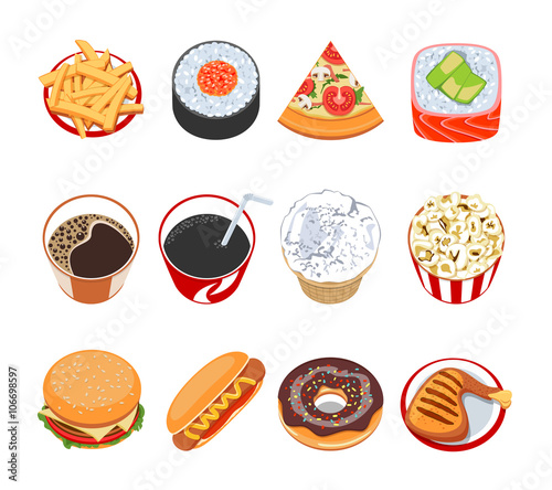 Fast Food Icons Set