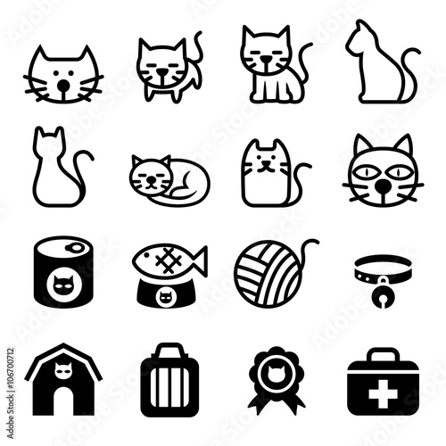 Cat Icon Pack 160635 Vector Art at Vecteezy