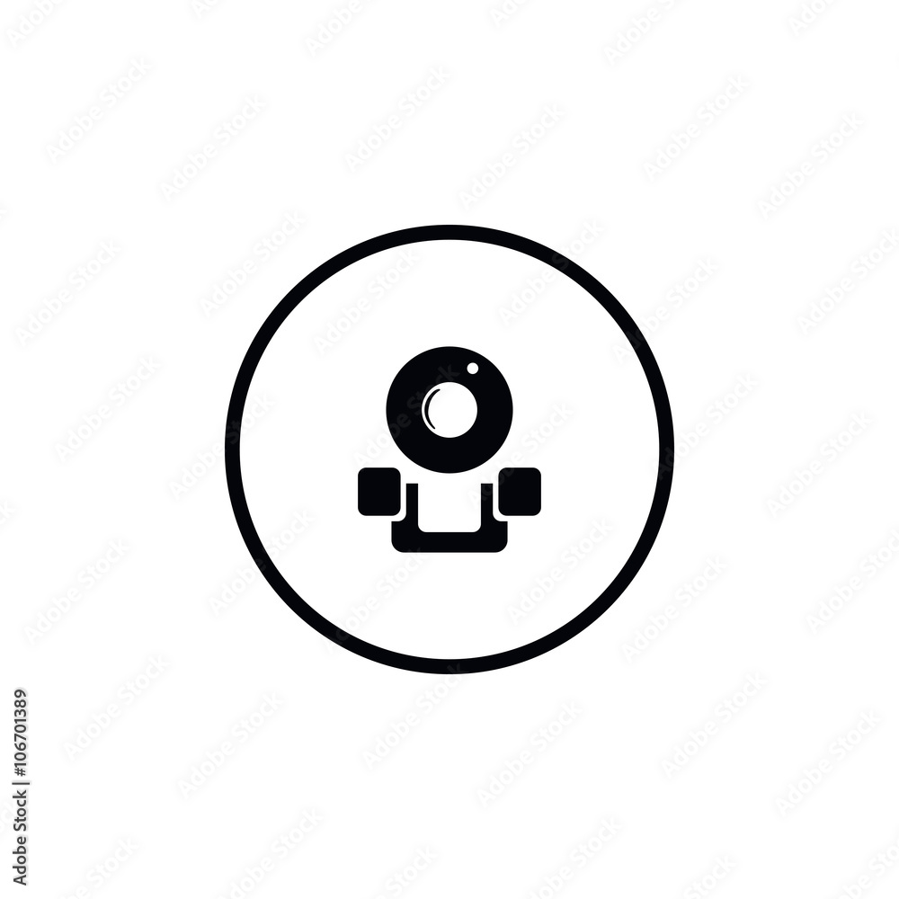Web camera icon. Web camera icon.