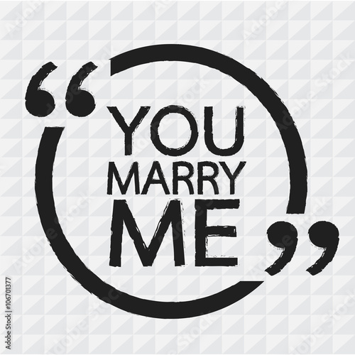 YOU MARRY ME Illustration design