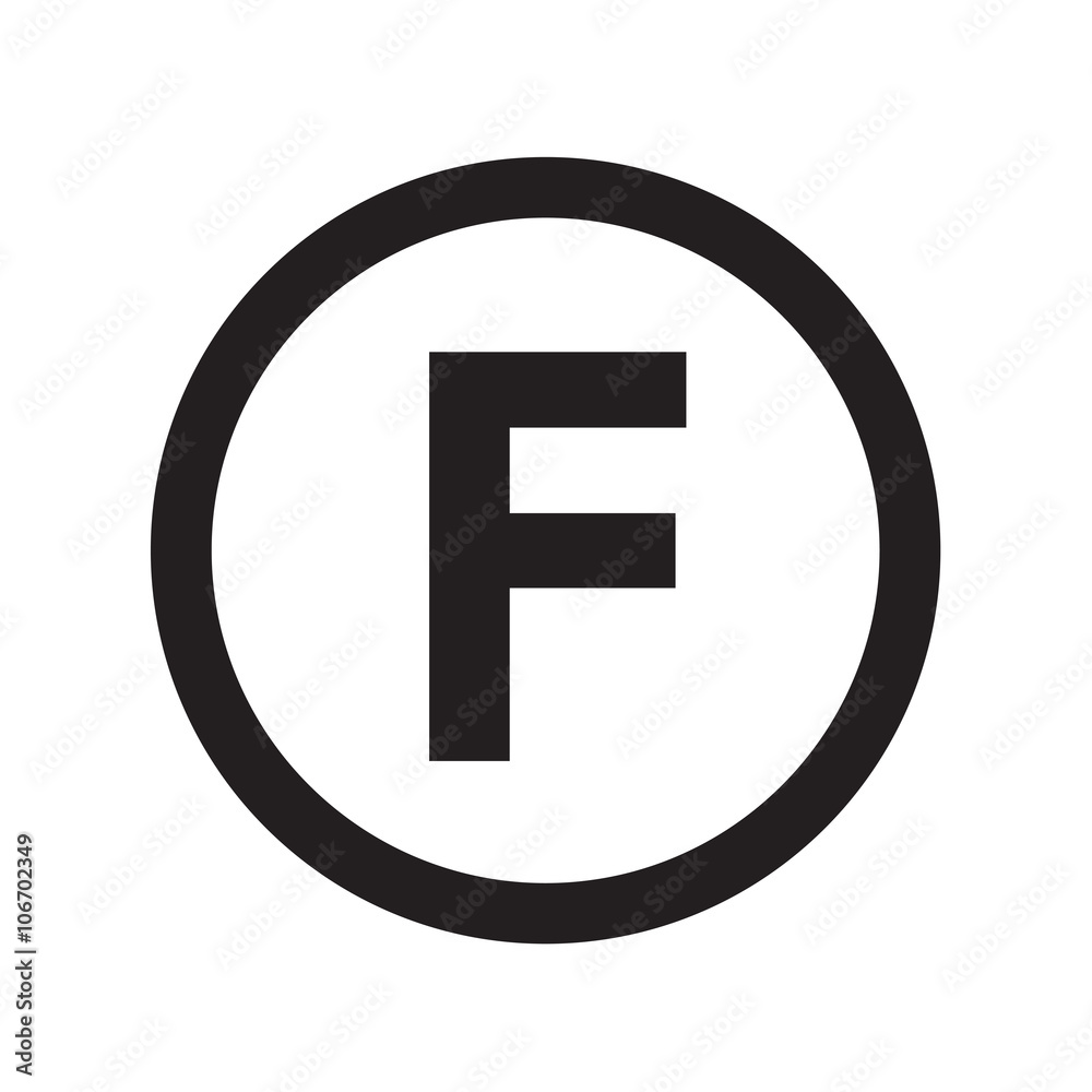 Basic font for letter F icon Illustration design Basic font for letter F icon Illustration design