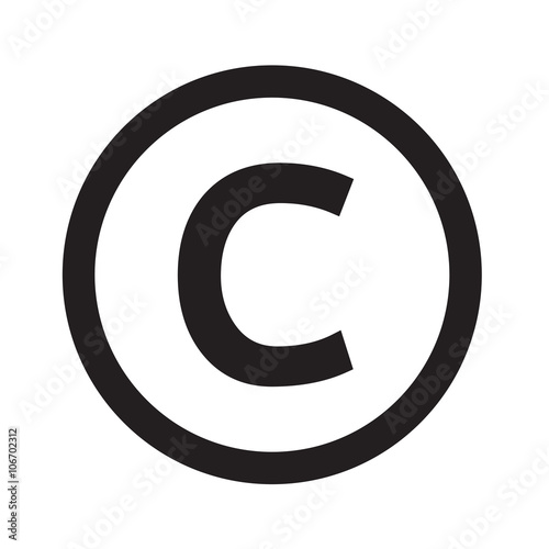 Basic font for letter C icon Illustration design