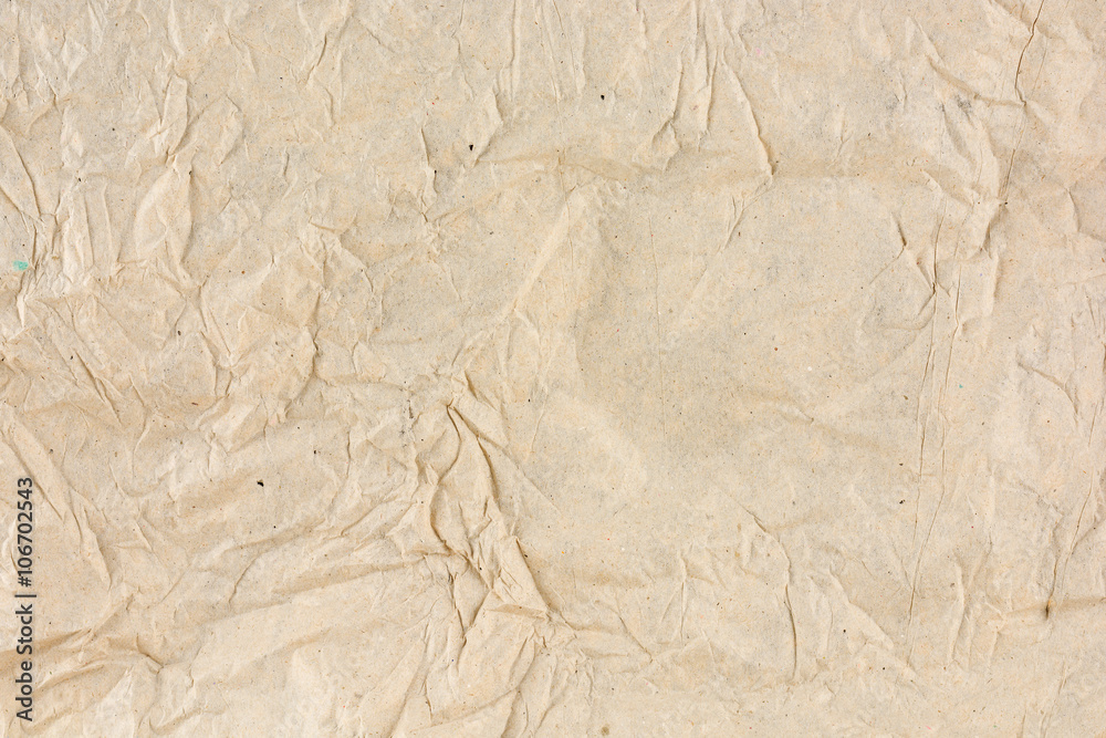 Close up of wrinkle paper texture - brown paper sheet. Close up of wrinkle paper texture - brown paper sheet.