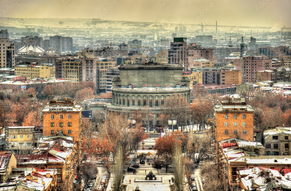 View of Yerevan with Opera Theatre