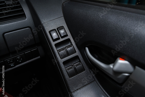 Door handle & Car window controls and details