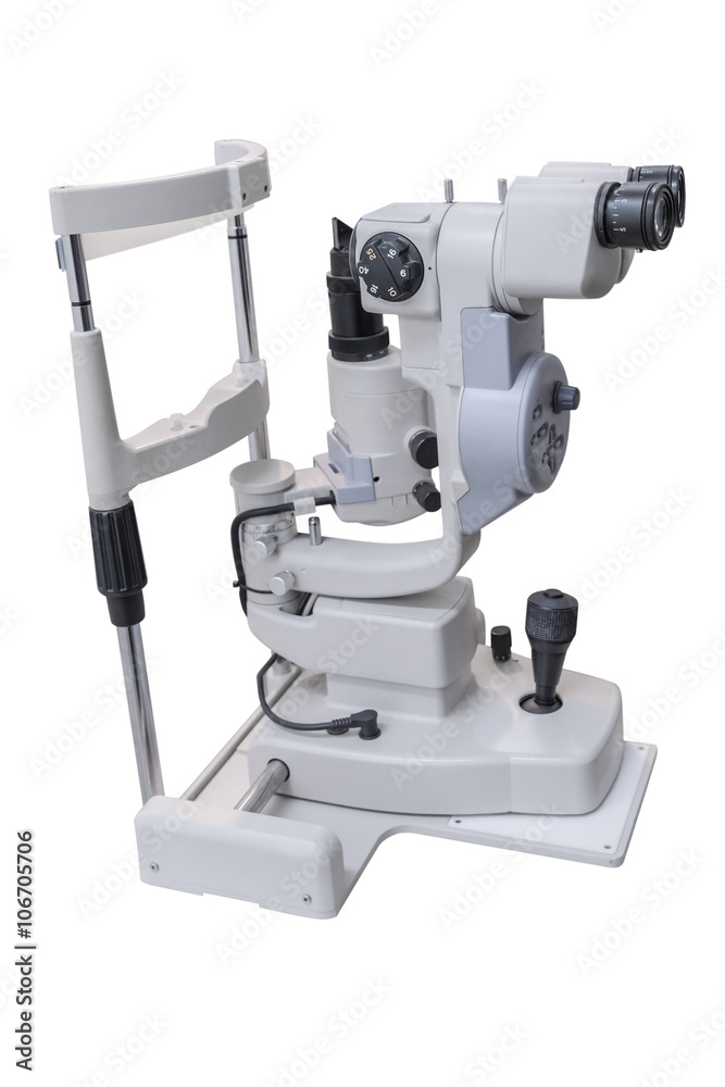 apparatus for measurement of vision isolated on white background apparatus for measurement of vision isolated on white background