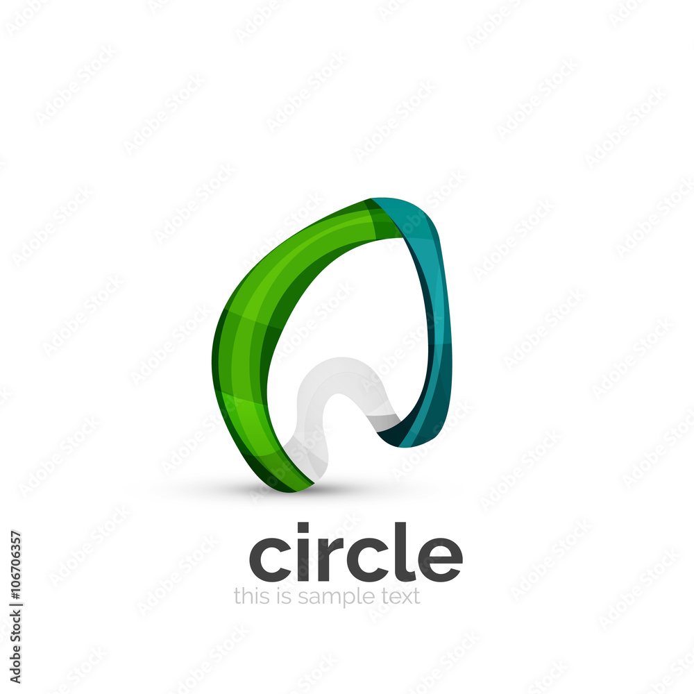 Abstract swirly round logo template Abstract swirly round logo template