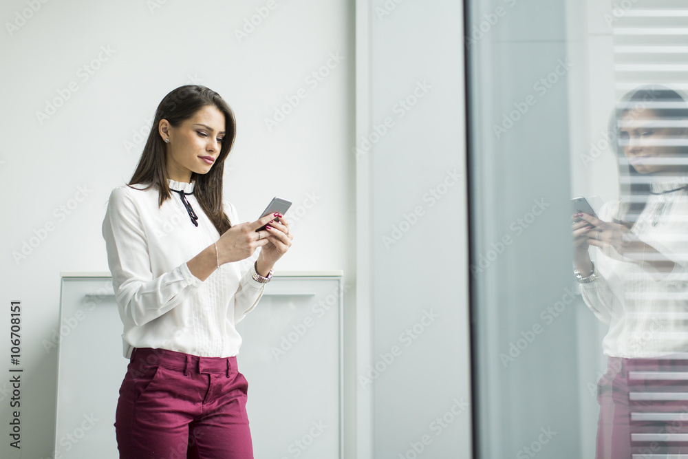Businesswoman with the phone