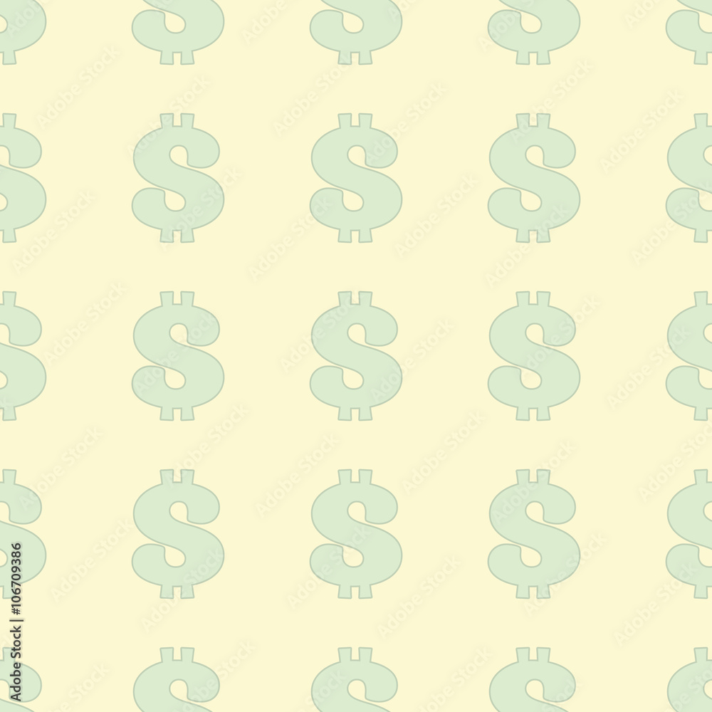 Obraz premium Seamless pattern with dollar sign