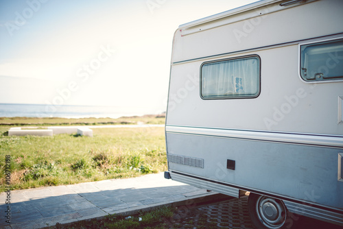 camper van on a summer day