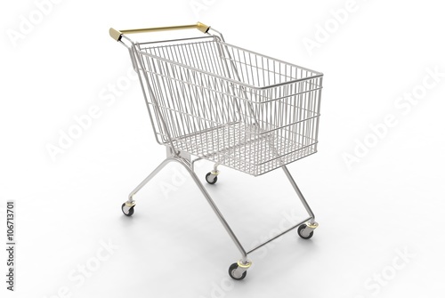 Shopping Cart Gold and Silver for Business