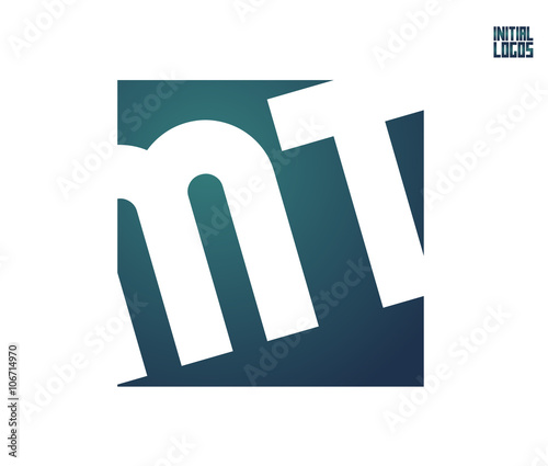 MT Initial Logo for your startup venture