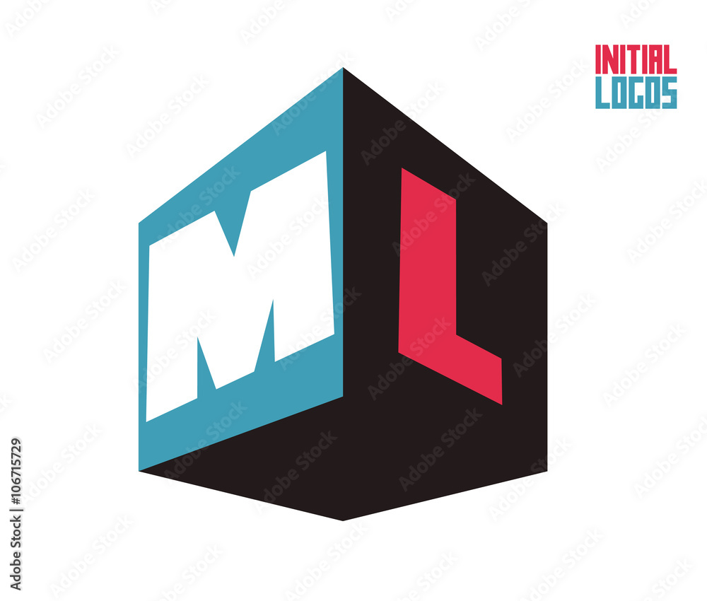 ML Initial Logo for your startup venture ML Initial Logo for your startup venture