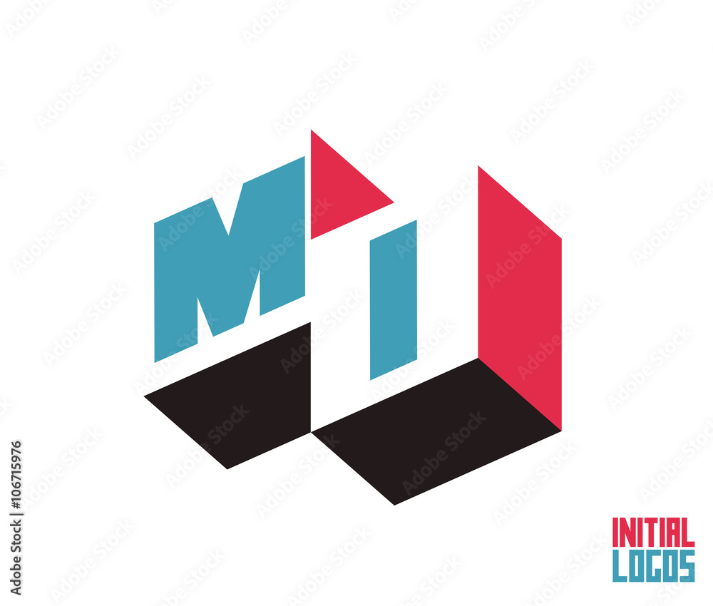 Fototapeta premium MI Initial Logo for your startup venture