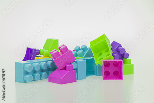Toy plastic multi-colored children