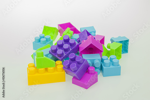 Toy plastic multi-colored children