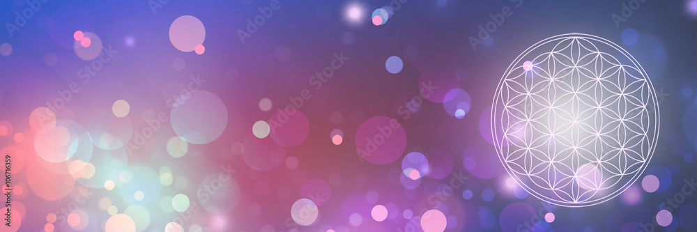 flower of life - magic bokeh - banner flower of life - magic bokeh - banner