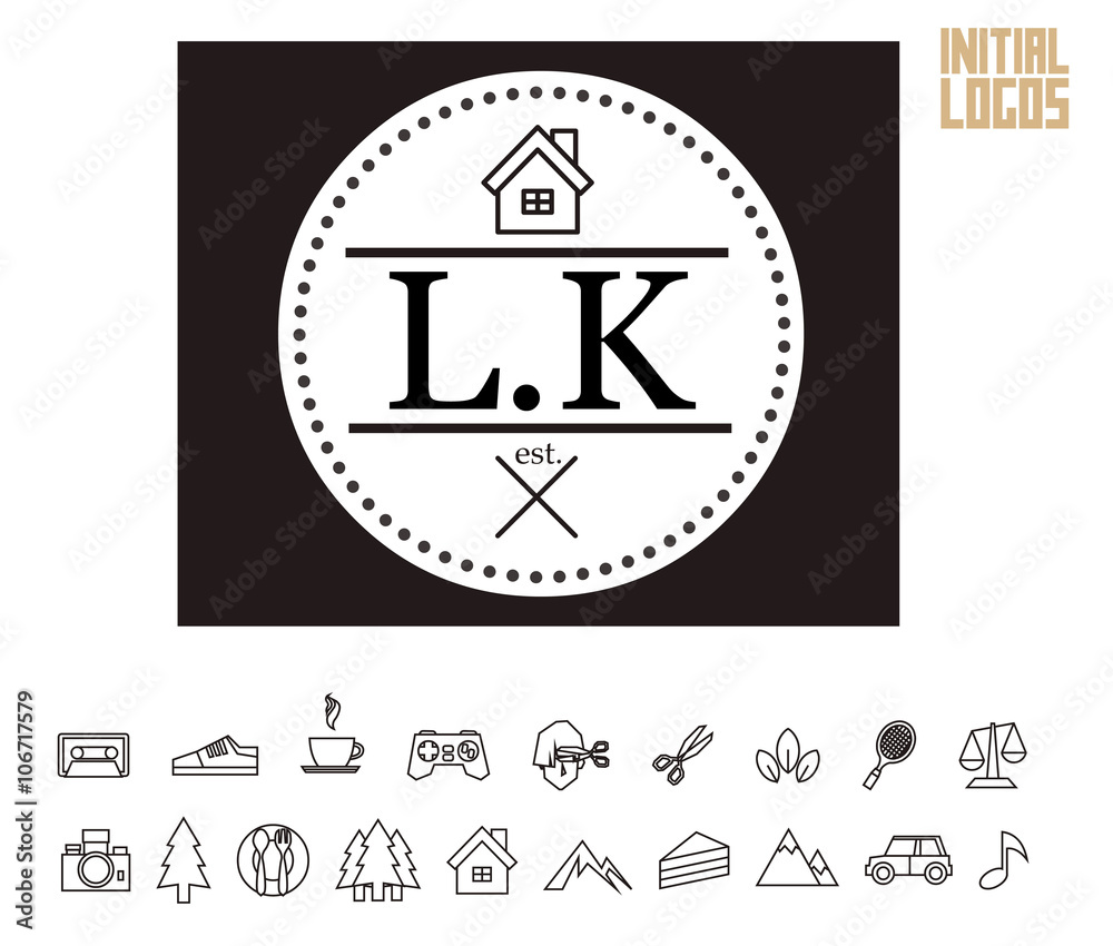 Obraz premium LK Initial Logo for your startup venture