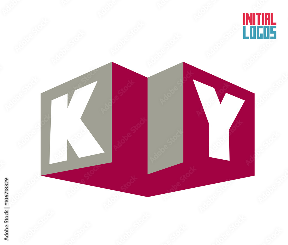 Fototapeta premium KY Initial Logo for your startup venture