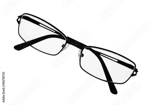 Eyeglasses over white surface