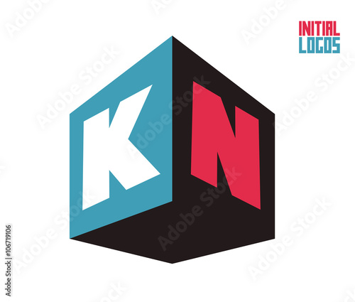 KN Initial Logo for your startup venture