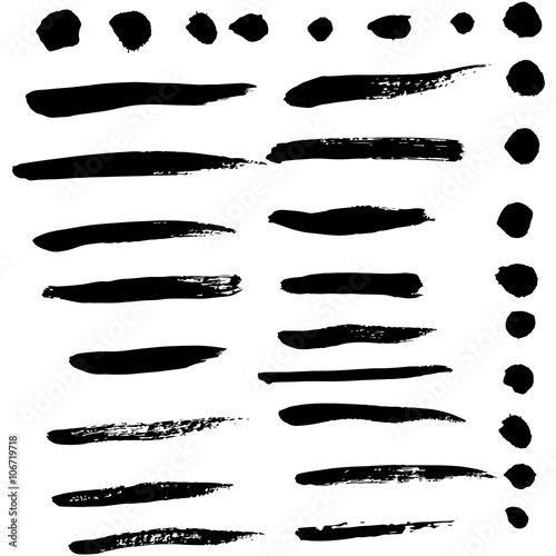 Black water art color brush collection