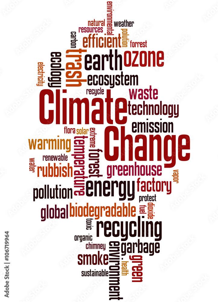 Obraz premium Climate Change, word cloud concept 6