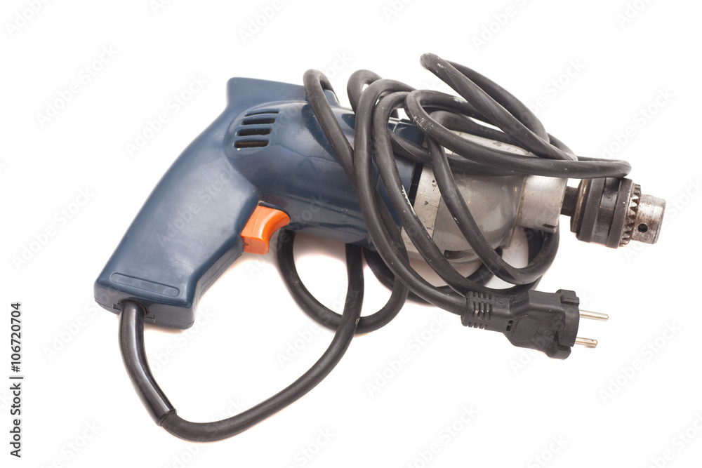 Screwdriver or drill machine isolated on white background Screwdriver or drill machine isolated on white background