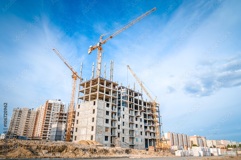 Construction of high-rise houses and construction works Construction of high-rise houses and construction works