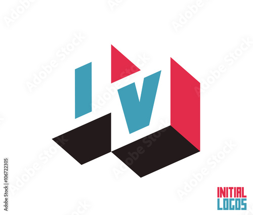 Free Download IV Initial Logo for your startup venture - GFXLoad