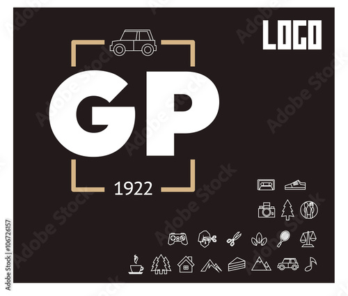 GP Initial Logo for your startup venture