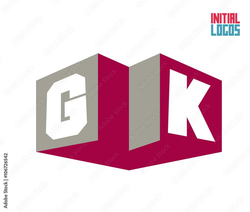 Fototapeta premium GK Initial logo