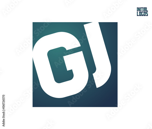 Wallpaper Mural GJ Initial Logo for your startup venture Torontodigital.ca