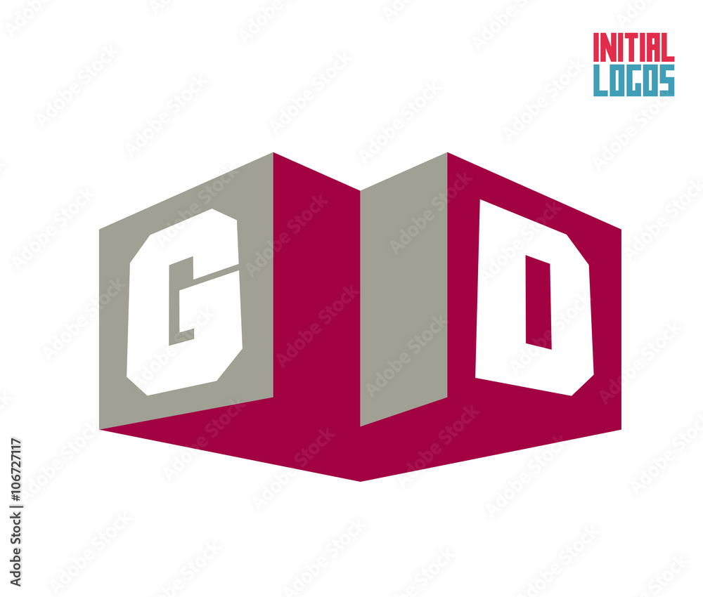 Fototapeta premium GD Initial Logo for your startup venture