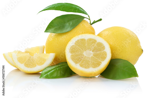 Zitrone Zitronen Früchte Freisteller freigestellt isoliert