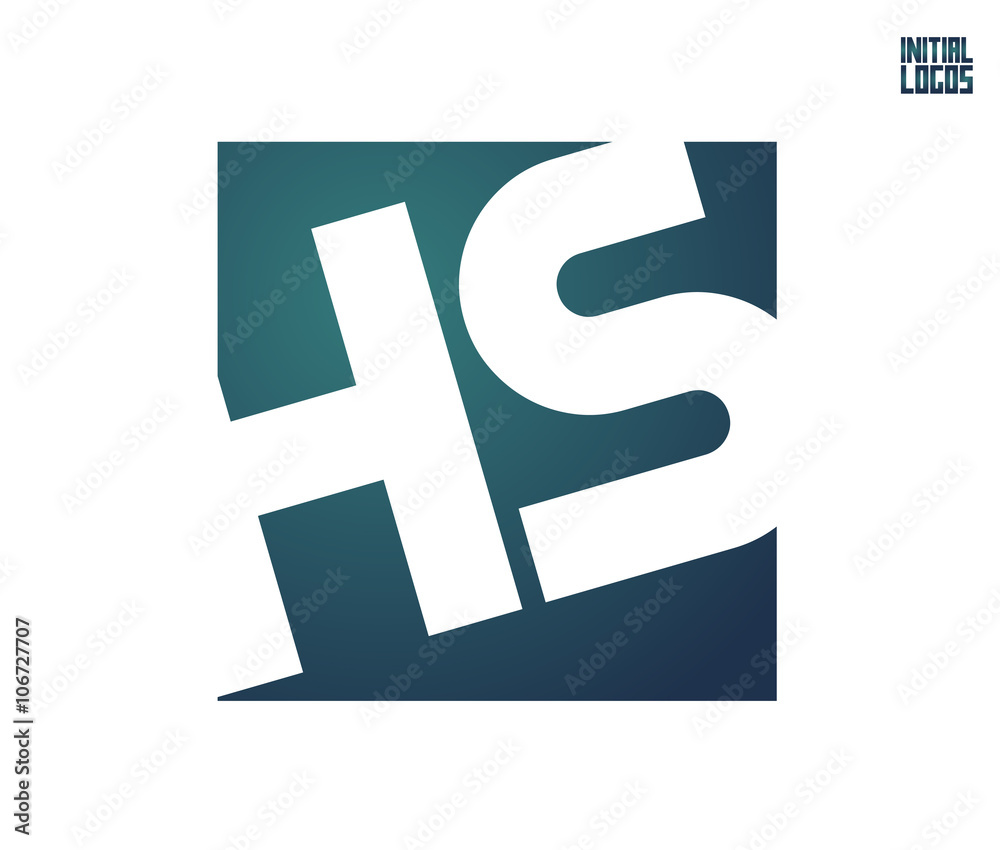 Fototapeta premium HS Initial Logo for your startup venture