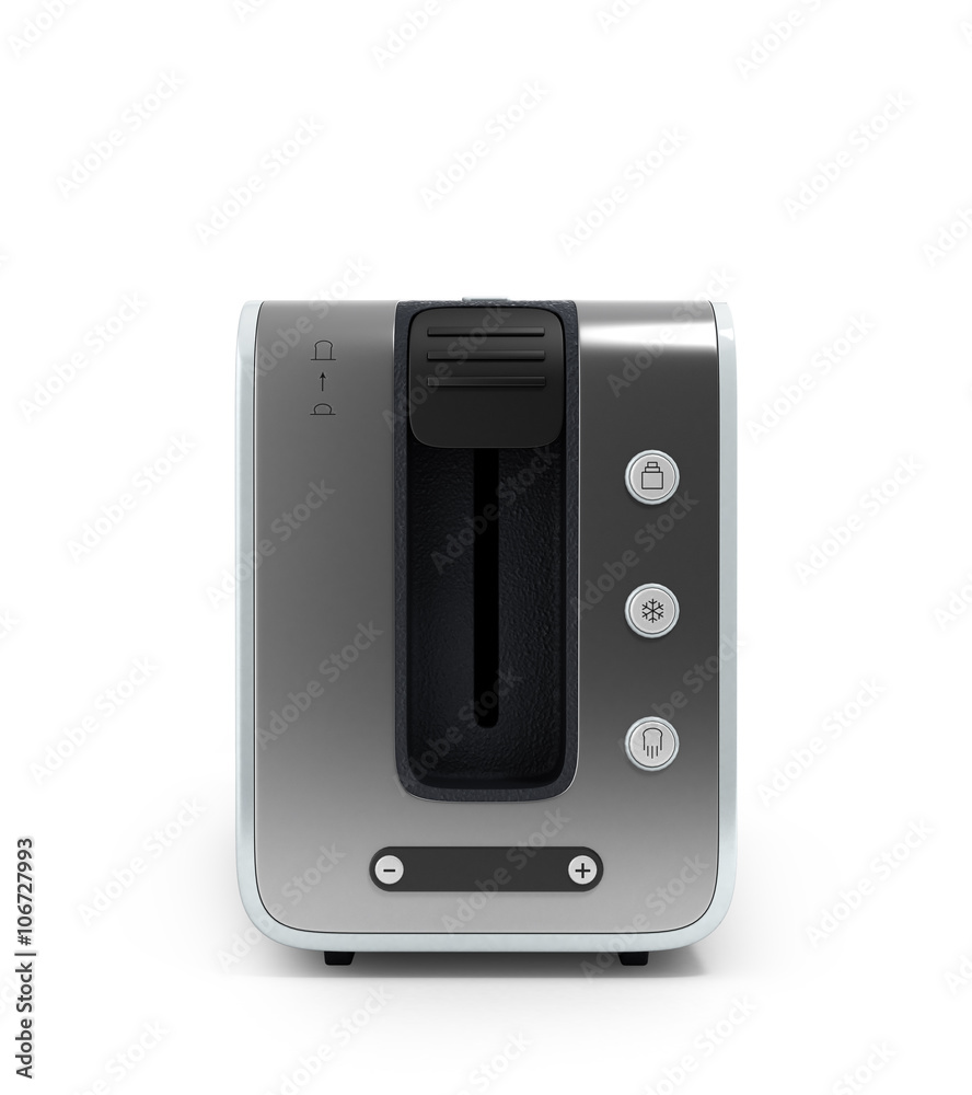 modern empty toaster isolated on white background modern empty toaster isolated on white background