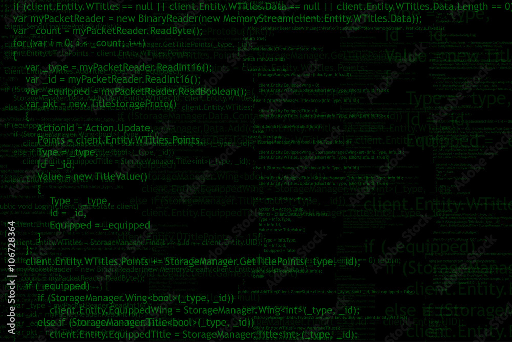 Program code background Program code background