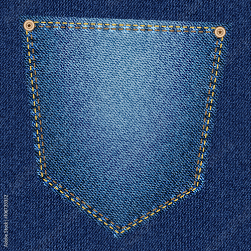 Blue jeans pocket