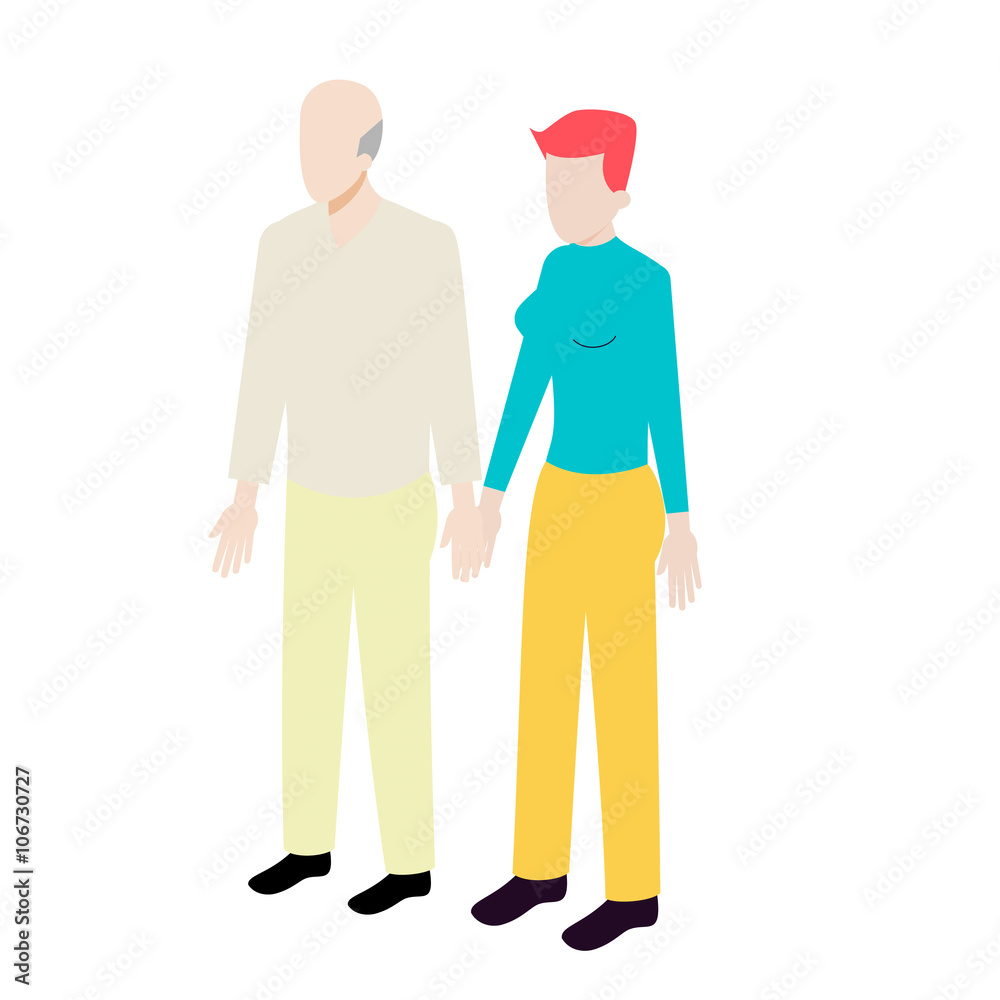 Different ages isometric couple