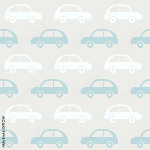 Vector seamless pattern with cars