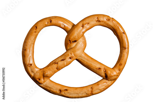 Εκτύπωση καμβά pretzel isolated on white background. clipping path