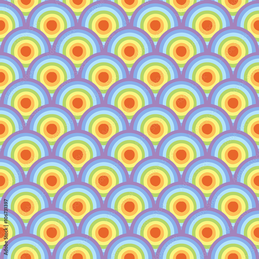 rainbow circles seamless pattern rainbow circles seamless pattern