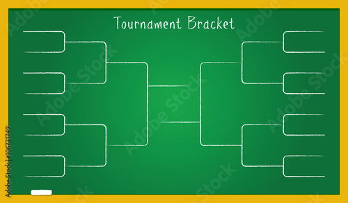 tournament bracket on school board