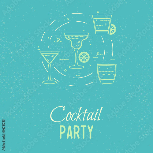 cocktail party glasses