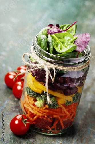 Healthy Homemade Mason Jar Salad