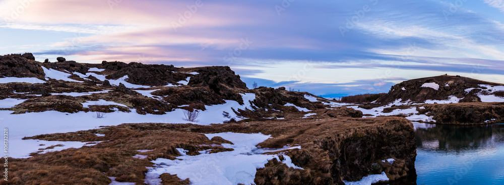Snowy winter scene in Scandinavia Snowy winter scene in Scandinavia