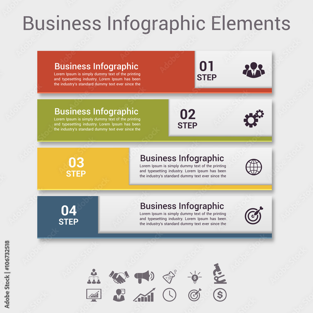 Obraz premium Business Infographics Vector illustration. can be used for workflow layout, banner, diagram, number options, step up options, web design.